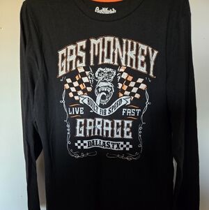 Gas Monkey Garage Black Long Sleeve Shirt M In VGC